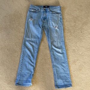 Hollister slim straight light wash jeans